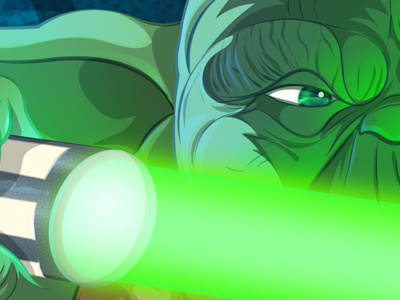 The Master cartooning digitalart illustration jedi lightsaber master starwars vector yoda