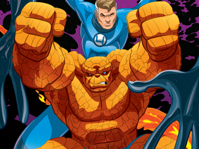 The Thing and Mr. Fantastic bengrimm comicart comics fantasticfour marvel marvelcomics mcu minimal mrfantastic reedrichards thing