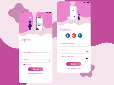 Sign in - Sign up ui ui xd
