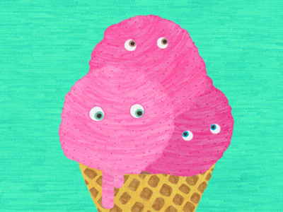Thanks Seb! 2d animation animation bomburo design dribbble ice cream inspiration motion graphics pink portfolio summer sweet
