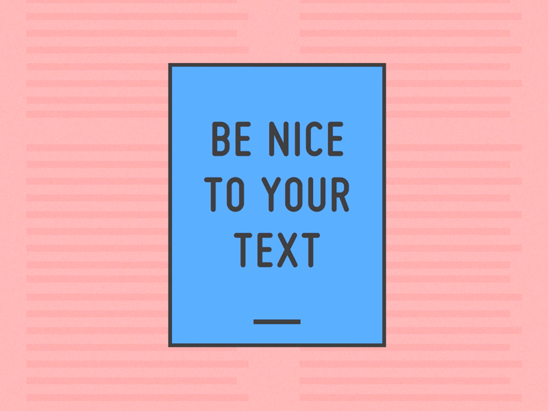 Be nice to your text animation book editorial grid indesign inspiration motion graphics portfolio text