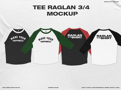 TEE RAGLAN 3/4 MOCKUP apparel mockup branding clothing mockup graphic design mockup product design raglan mcokup tee shirt mcokup tshirt tshirt mockup