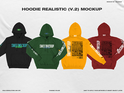 HOODIE REALISTIC (V.2) MOCKUP apparel mockup branding clothing mockup graphic design hooded jumper hoodie hoodie mockup mockup product design sweater mockup