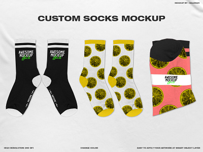 CUSTOM SOCKS MOCKUP