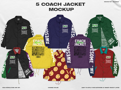 5 Coach Jacket - Mockup