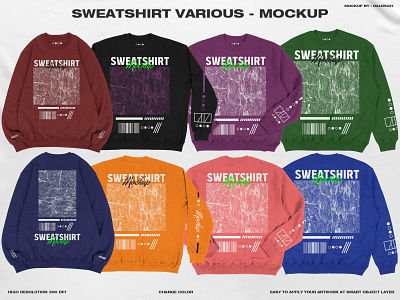 Sweatshirt Various - Mokcup apparel mockup branding clothing mockup crewneck mockup graphic design mockup product design sweater mockup sweatshirt sweatshirts mockup