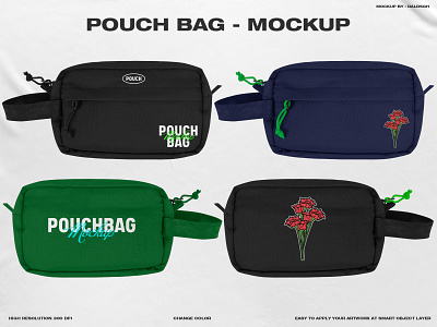 Pouch Bag - Mockup accessories accessory apparel apparel mockup bag brand mockup branding clothing clothing mockup design embroidery graphic design hand bag linen mockup pouch pouch mockup product design