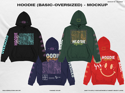 Hoodie (Basic-Oversized) - Mockup