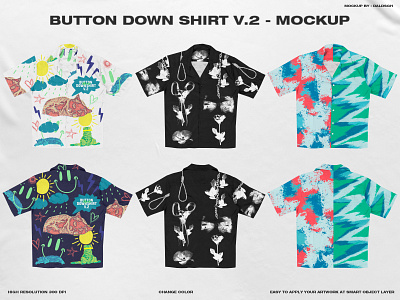 Button Down Shirt V.2 - Mockup aloha aloha hawaii apparel apparel mockup branding branding mockup button down mockup button down shirt buttoning up clothing mockup design graphic design hawaiian shirt mockup product design shirt shirt design