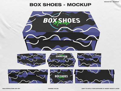 Box Shoes - Mockup apparel apparel mockup box box mockup box package box packaging branding clothing mockup design graphic design maling box mockup mockup product design shoe box