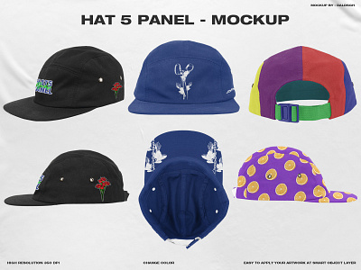 Hat 5 Panel - Mockup