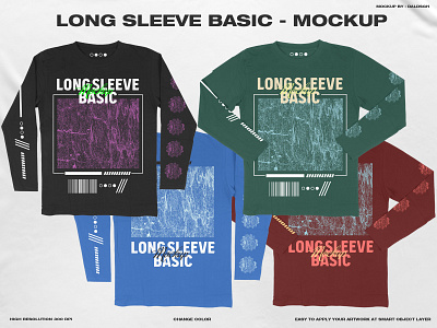 Long Sleeve Basic - Mockup apparel apparel mockup branding branding mockup clothing mockup design graphic design long sleeve long sleeve mockup long sleeve shirt mockup mockup product design tee shirt mockup tshirt tshirt mockup