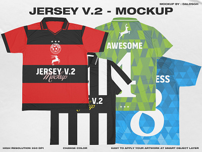 Jersey V.2 - Mockup apparel apparel mockup branding clothing mockup design football jersey graphic design jersey jersey fabric jersey mockup mockup product design sports mockup t shirt design tee shirt mockup tshirt