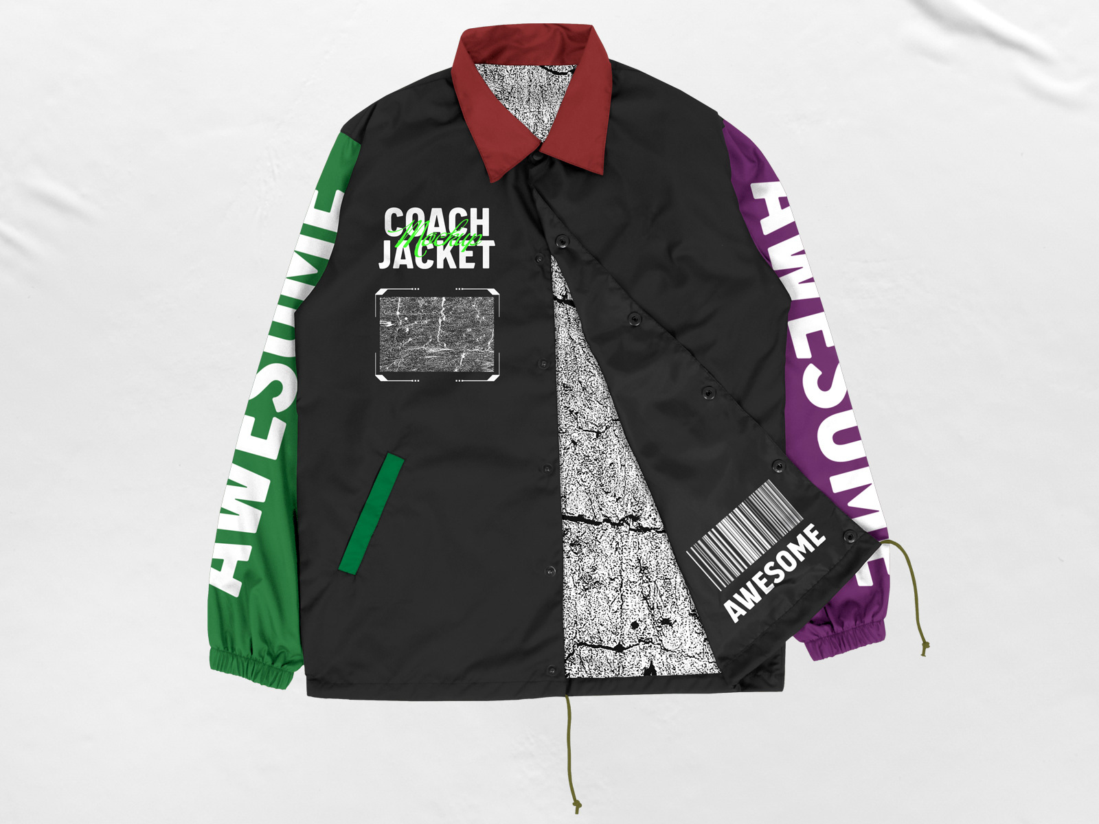 5 Coach Jacket - Mockup (Front) by Daldsgh on Dribbble