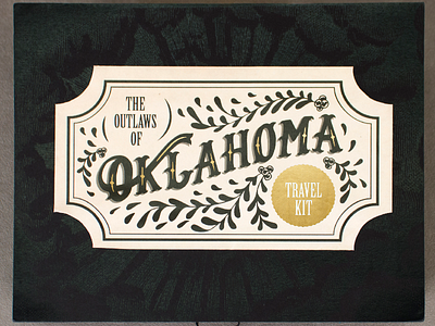Outlaws of Oklahoma Packaging Design design foil gold hand illustration lettering packaging typography
