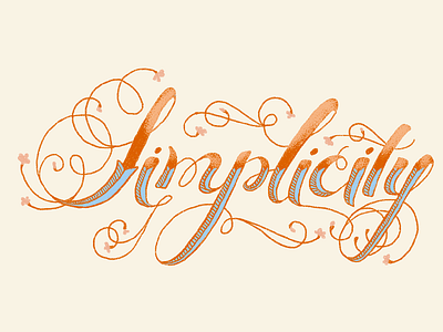 Simplicity design hand lettering illustration texture typography