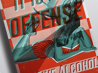 Silkscreen Moose Poster art design ilustration moose printing screen typography