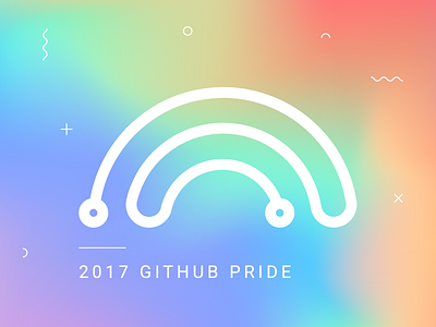 GitHub 2017 Pride Meetup art gradient layout line minimal modern pride rainbow
