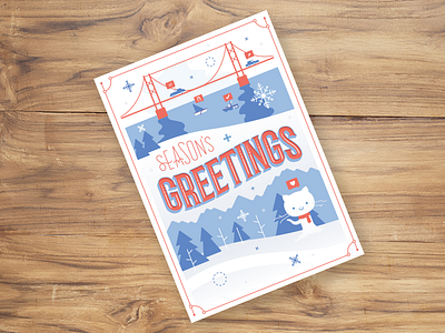 GitHub Holiday Card card design flat greetings hand holiday illustration lettering seasons