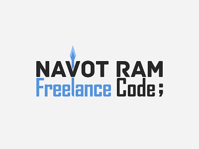 Navot Ram Freelance Code; blue code freelance lance logo