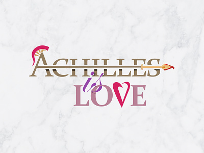 Achilles is love achilles greece greek logo myth whimsy
