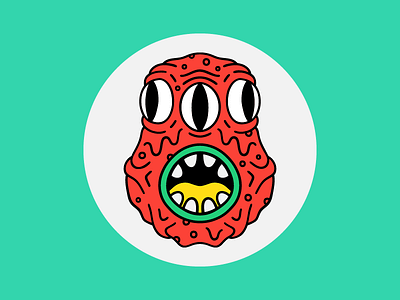 Kaiju Conrad character eyes face illustration kaiju monster