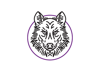 Wolf animal face icon stroke wip wolf