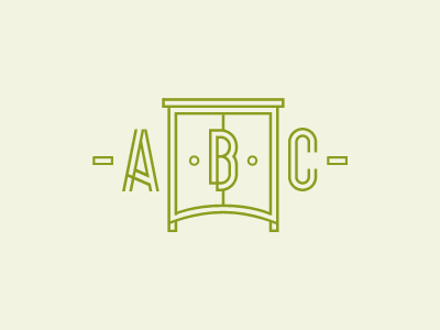 ABC abc furniture geometric logo logotype