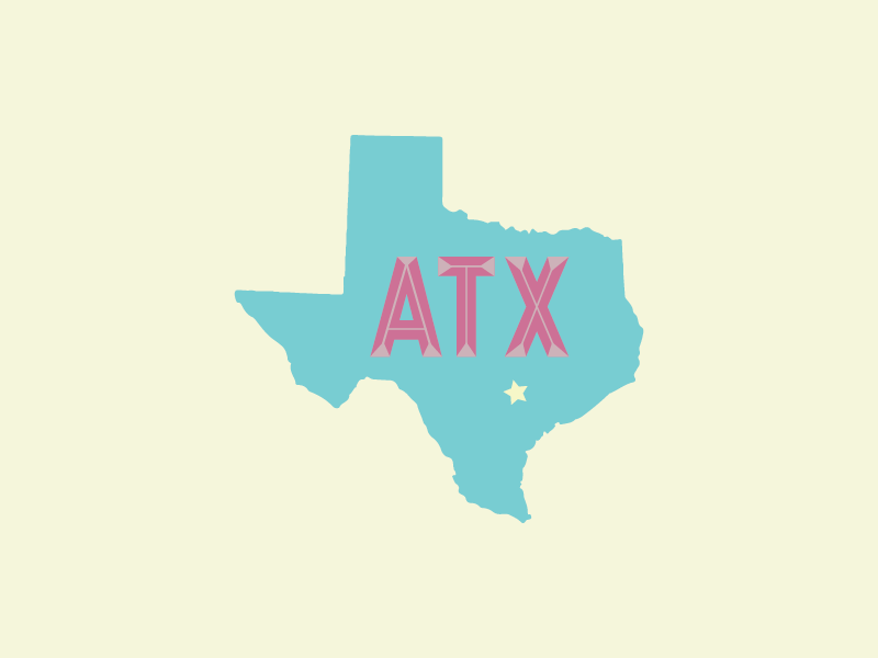 Austin, Texas illustrator lettering 3d weekend day memorial texas austin