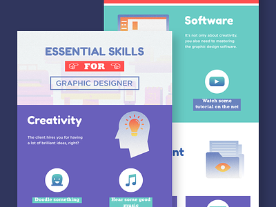 Essential Skills for Graphic Designer Infographic branding design designer guide illustration infographic vector