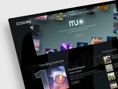 Mysterious Universe adobe xd bootstrap branding design desktop minimal podcasts premium re design ui ux web web design