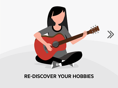 Rediscover your Hobby. Vector Illustration - Mental Health character creative creatvity dubai graphic design graphic designer guitar illustration lady mental health mohamed saquib peace saquib sheikh social design vector social media vector illustration woman