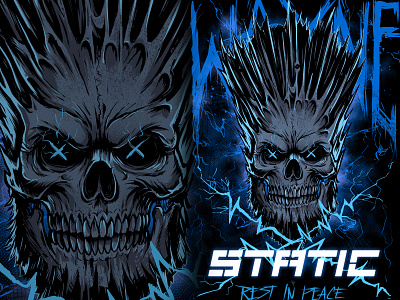 RIP Wayne Static illustration rip static staticx thrash