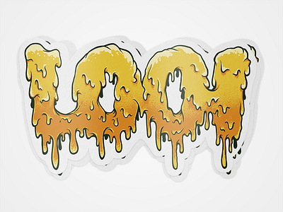 Looi Sticker logo logotype looi slime sticker thrash