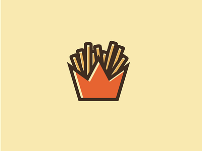 King's Chips Logo chips crown fast food french fries illustration king logo mark restaurant royalty vector
