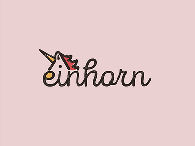 Einhorn Unicorn Logo branding fairytale fantasy german horse illustration logo typography unicorn vector