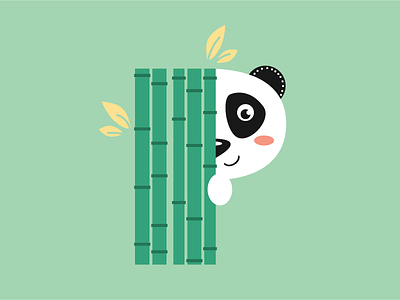 36 Days of Type | Letter P 36 days of type animal bamboo cute drawing graphic illustration letter p panda type typography