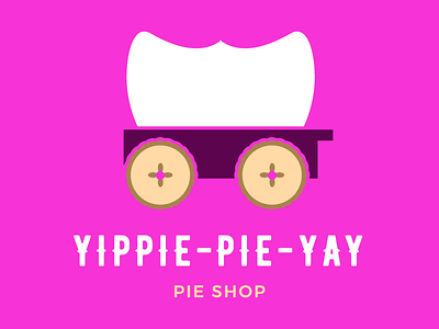 Yippie Pie Yay Logo bakery branding covered wagon cowboy graphic design icon illustration illustrator logo pie vector western