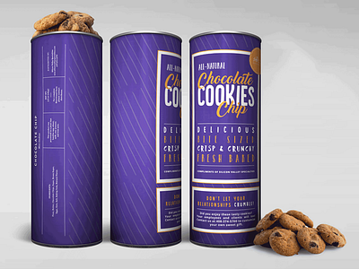 Cookie Packaging branding canister cookies food and beverage label lettering package packaging design typography