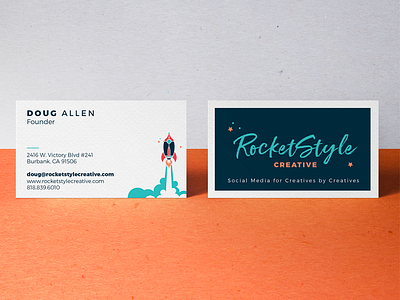 RocketStyle Creative Business Card brand identity branding business card corporate creative agency graphic design rocket space stars
