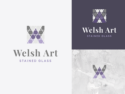 Welsh Art Logo branding graphic design icon illustrator lettering letters logo design stained glass vector