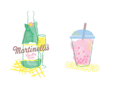 Fun Party Drink Illustrations