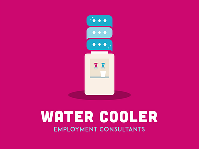 Water Cooler Logo digital art drink employment graphic design illustrator logo office speech text vector water water cooler