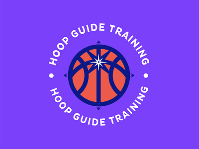 Hoop Guide Training Logo basketball brand identity branding compass digital art graphic design icon logo map navigation vector