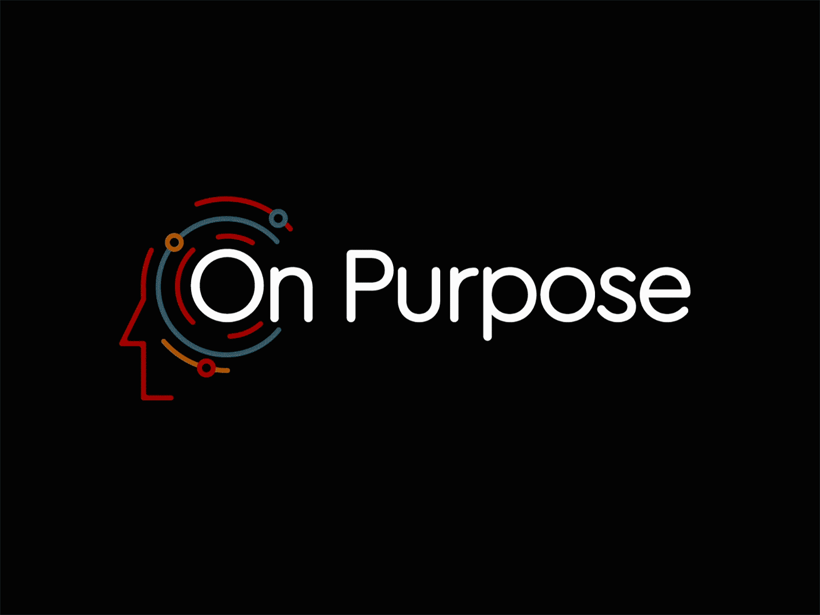 On Purpose Logo branding graphic design head logo logo design thinking vector