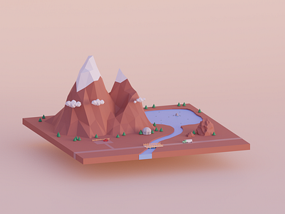 Lowpoly Outdoor Scene