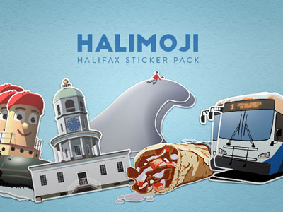 Halimoji Stickers branding city food halifax ocean sticker transport