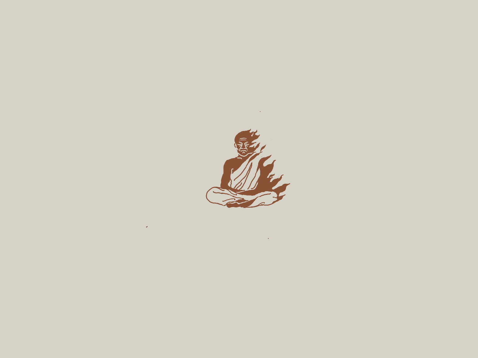 burning animation burn firee illustration minimal monk vietnam