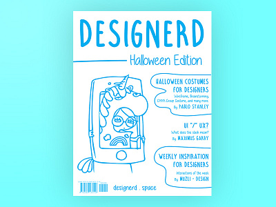 Magazine Cover blue cover design illustration magazine print quirky white