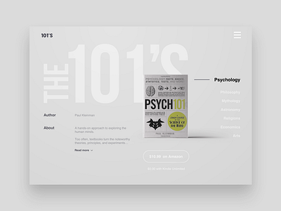 Daily UI :: 003 - Landing Page book daily ui design dribbble grey minimal sketch typography ui ux website